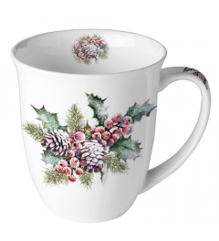 Mug 0.4 L Holly and berries