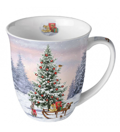 Mug 0.4 L Winter animals