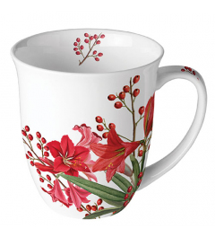 Mug 0.4 L Christmasbouquet white