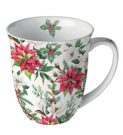 Mug 0.4 L Christmas florals
