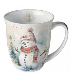 Mug 0.4 L Snowman in nature