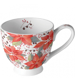 Mug 0.45 L Poinsettia and berries