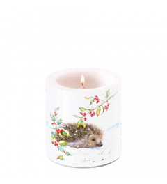 Candle small Hedgehog in winter