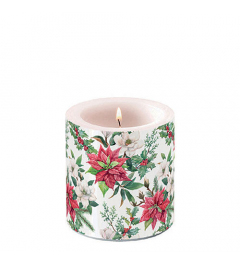 Candle small Christmas florals