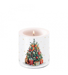Candle small Decorated Christmas tree