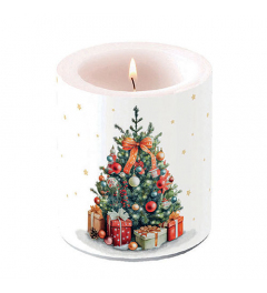 Candle medium Decorated Christmas tree