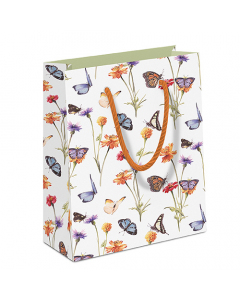 Gift bag Butterfly garden white