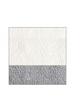 Napkin 25 Elegance Dip silver FSC Mix