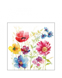 Napkin 25 Aquarell meadow FSC Mix