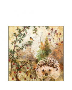Napkin 25 Autumn hedgehog FSC Mix