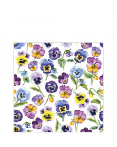 Napkin 25 Pansy all over FSC Mix