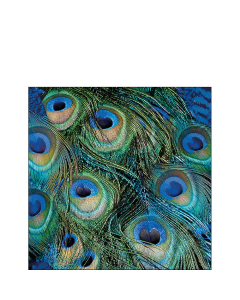 Napkin 25 Peacock feathers FSC Mix