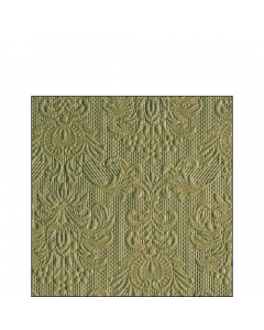 Napkin 25 Elegance green leaf FSC Mix