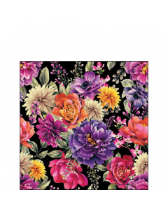 Napkin 25 Anne black FSC Mix