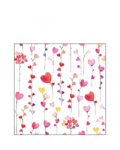 Napkin 25 Hearts garlands FSC Mix