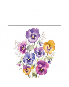 Napkin 25 Pansies FSC Mix