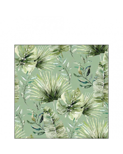 Napkin 25 Jungle leaves green FSC Mix