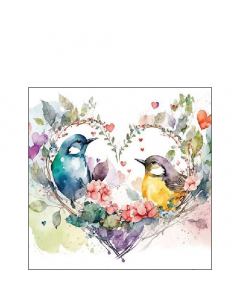 Napkin 25 Loving birds FSC Mix