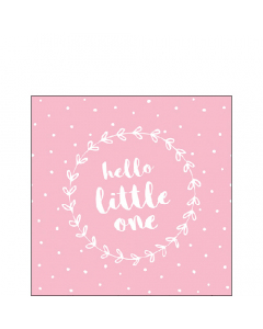 Napkin 25 Hello little one pink FSC Mix