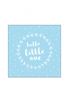 Napkin 25 Hello little one blue FSC Mix