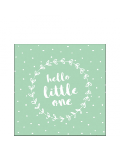 Napkin 25 Hello little one green FSC Mix