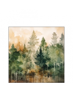 Napkin 25 Evergreen trees FSC Mix