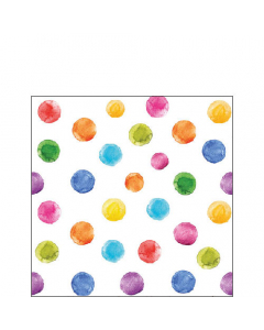 Napkin 25 Polka dots white FSC Mix