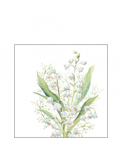 Napkin 25 Lily of the valley white FSC Mix