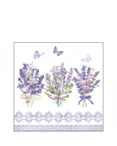 Napkin 25 Lovely lavender white FSC Mix