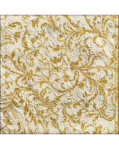 Napkin 33 Elegance Damask cream/gold FSC Mix