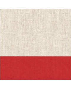 Napkin 33 Linen red FSC Mix