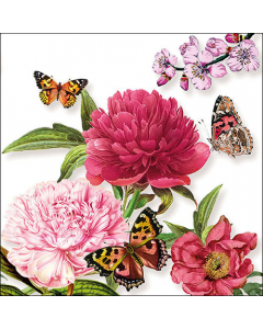 Napkin 33 Peonien white FSC Mix