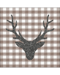 Napkin 33 Stag head brown FSC Mix