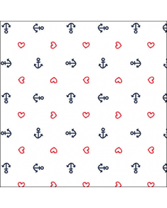 Napkin 33 Anchor heart white FSC Mix