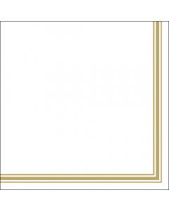 Napkin 33 Lea white/gold FSC Mix