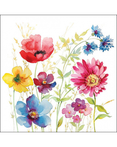Napkin 33 Aquarell meadow FSC Mix