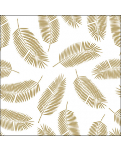 Napkin 33 Palm leaves gold FSC Mix