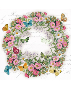 Napkin 33 Wreath of flowers FSC Mix