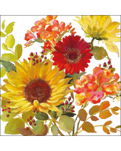 Napkin 33 Sunny flowers cream FSC Mix