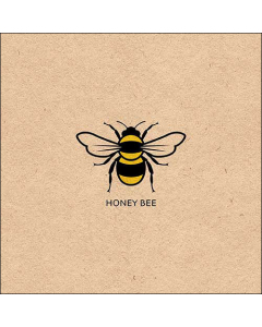 Napkin 33 Recycled Honey bee yellow FSC Mix