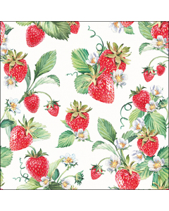 Napkin 33 Garden strawberries FSC Mix