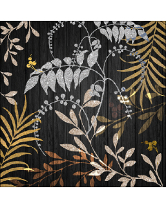 Napkin 33 Luxury leaves black FSC Mix