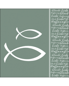 Napkin 33 Glaube fisch pale green FSC Mix