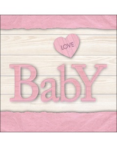 Napkin 33 Baby love girl FSC Mix