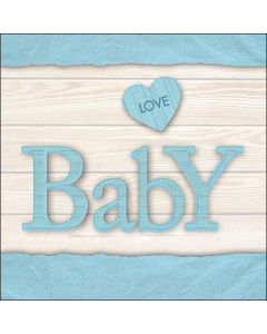 Napkin 33 Baby love boy FSC Mix