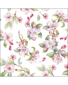 Napkin 33 Spring blossom white FSC Mix