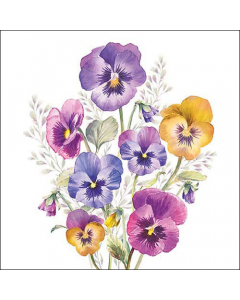 Napkin 33 Pansies FSC Mix