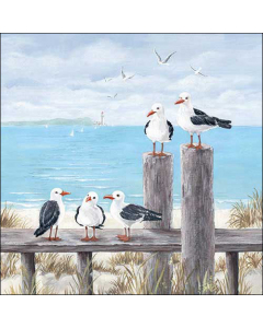 Napkin 33 Seagulls on the dock FSC Mix