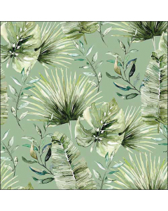 Napkin 33 Jungle leaves green FSC Mix