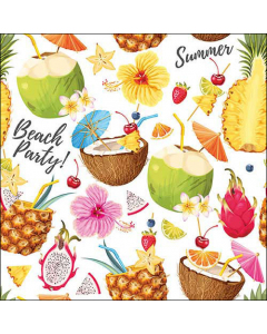 Napkin 33 Beach party white FSC Mix